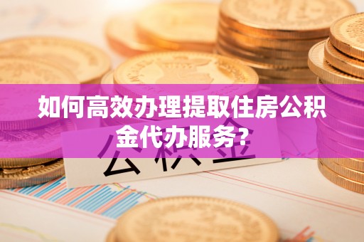 道滘如何高效办理提取住房公积金代办服务？