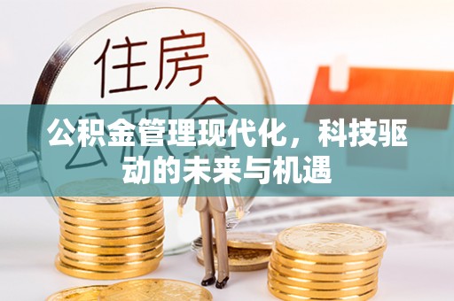 道滘公积金管理现代化，科技驱动的未来与机遇
