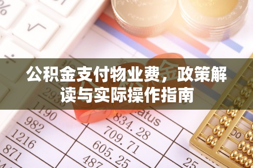 道滘公积金支付物业费，政策解读与实际操作指南