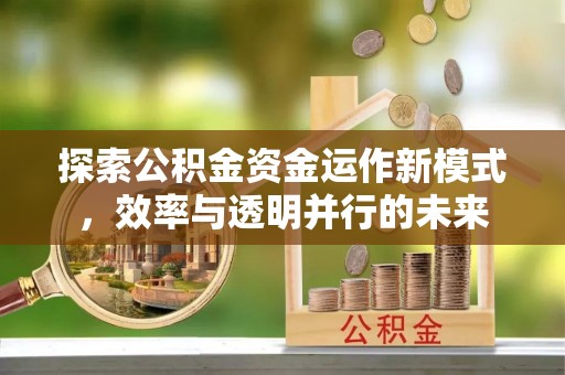 道滘探索公积金资金运作新模式，效率与透明并行的未来