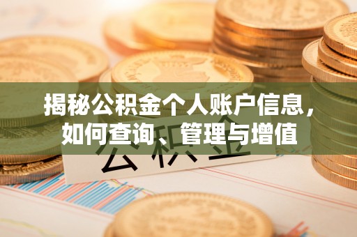 道滘揭秘公积金个人账户信息，如何查询、管理与增值