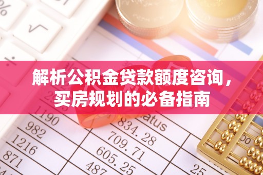 道滘解析公积金贷款额度咨询，买房规划的必备指南