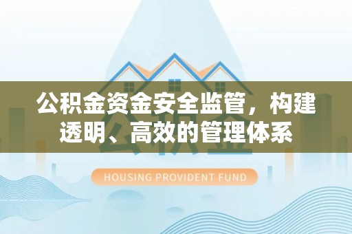 道滘公积金资金安全监管，构建透明、高效的管理体系