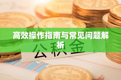 道滘高效操作指南与常见问题解析