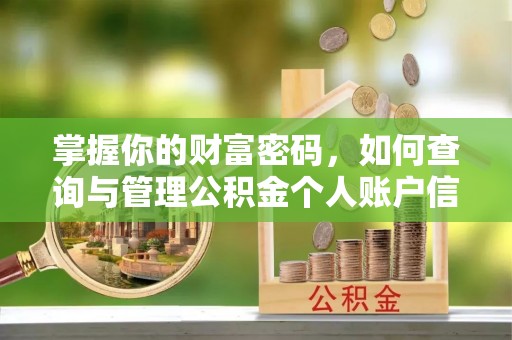 道滘掌握你的财富密码，如何查询与管理公积金个人账户信息
