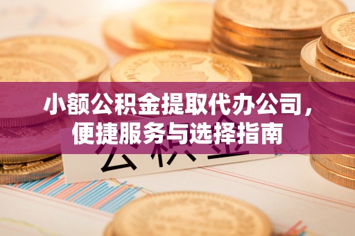 道滘小额公积金提取代办公司，便捷服务与选择指南