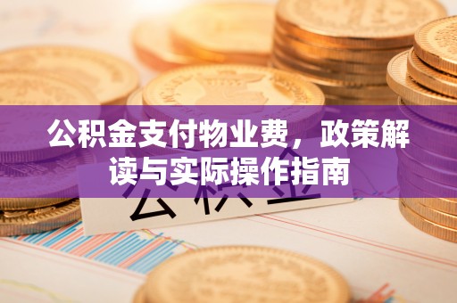 道滘公积金支付物业费，政策解读与实际操作指南