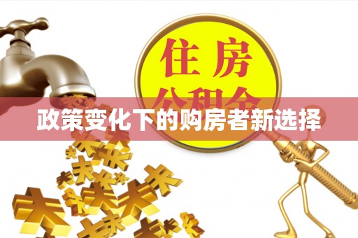 道滘政策变化下的购房者新选择
