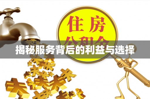道滘揭秘服务背后的利益与选择