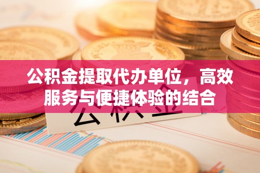 道滘公积金提取代办单位，高效服务与便捷体验的结合